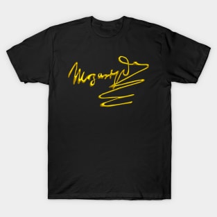 HOMAGE TO MOZART Gold Signature Of Composer T-Shirt